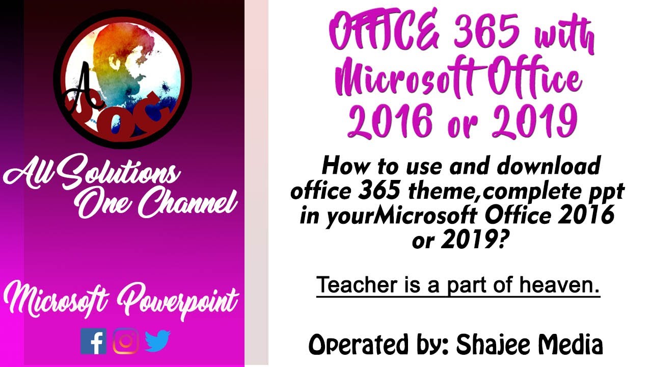 Microsoft PowerPoint (Office 365 intro with your Microsoft Office 2016