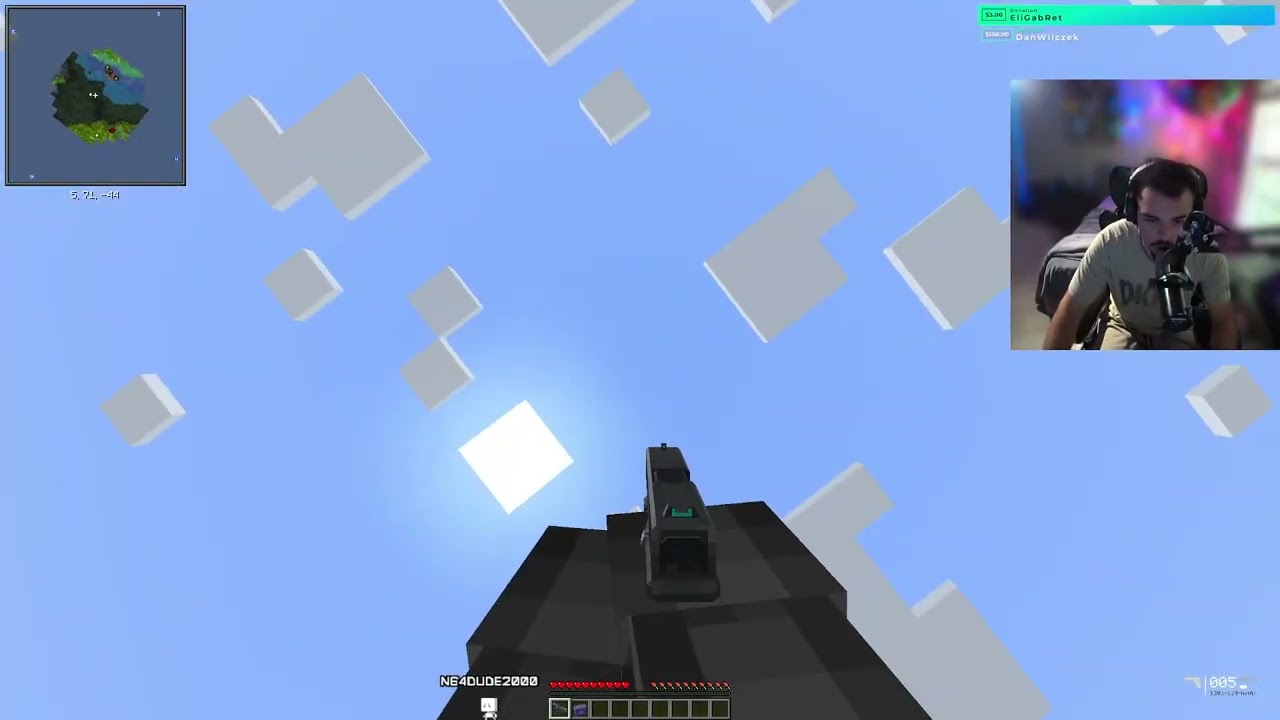 Destroying the skyblock of doom on air w/ The Four Inanimaors
