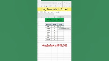 LOG Formula in Excel | Advanced Excel Formula #excel #excelformula #exceltips