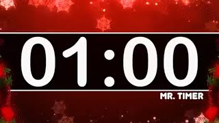 1 Minute Timer with Christmas Music! Countdown Timer for Kids!