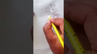 Easy Flower Drawing 🌸 | Simple Pencil Sketch for Beginners ✏️ | Art by Imam