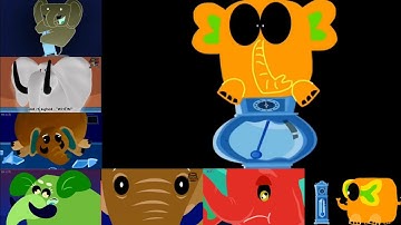 Hickory dickory dock ✨6 big funny elephants 🐘😁🎨color inversion+visual📌