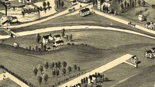 Dunbar Pennsylvania 1900 Panoramic Bird's Eye View Map 6915