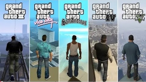 Franklin Jumping from Highest Place in Every GTA Game (2001-2025) #gta5