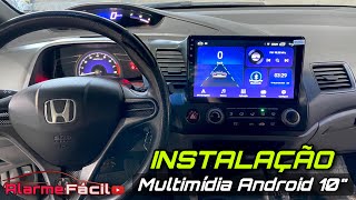 Instalação Multimídia 10” Android no Honda New Civic  Muito Top