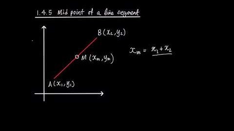 1.4.5.  Find the mid point of a line segment joining two points