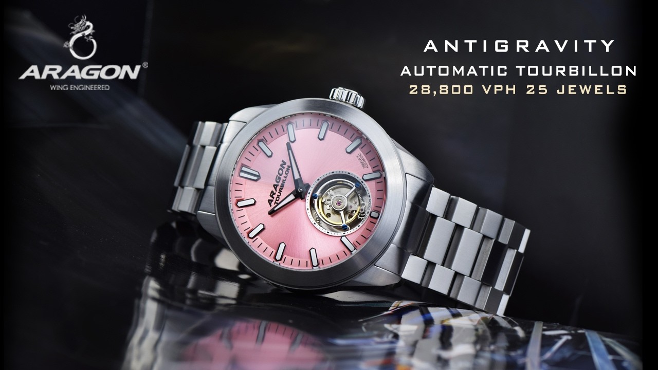 ARAGON® Antigravity Tourbillon & 3D Dragon Swiss R150 Automatic 