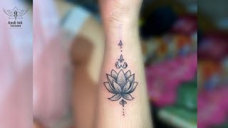 Lotus Tattoo | Mandala Lotus Tattoo for Women | Wrist Tattoo | Madala Tattoo | Flower Tattoo