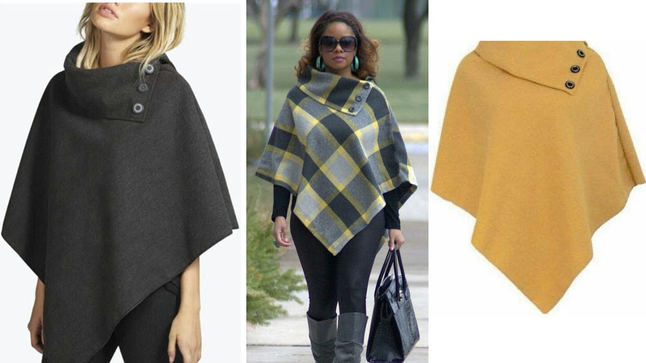 #ملابس-الشتاء#بمتر واحد من القماش تعملى بنشو المثلث سهل جدا