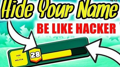 How to invisible your name in mini militia | 100% working trick | let