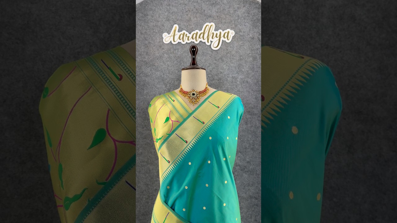 Peacock Pallu & Gold Zari Border Paithani Silk Saree