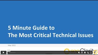 5 minute Guide to Critical Technical SEO Issues