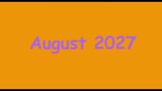 Starfall Calendar August 2027