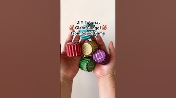🦑DIY Tutorial🦑 Giant Gonggi from Squid Game‼️ #asmr #diy #squidgame #satisfying #papercraft #diy