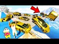 Franklin testing gold supercars vs broken bridge in gta 5  shinchan and chop