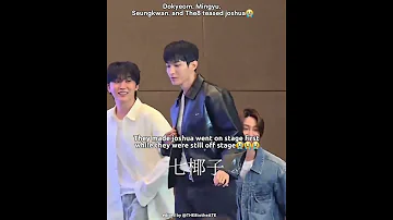 97linez With Seungkwan Teasing Joshua SEVENTEEN JOSHUA THE8 MINGYU DK SEUNGKWAN 