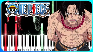 One Piece OST Easy Piano Tutorial - Bet Your Life on It (with Sheet music) screenshot 3