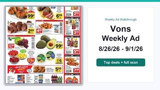 Details Vons Weekly Ad (8/26/26 - 9/1/26) Top 10 Deals Update