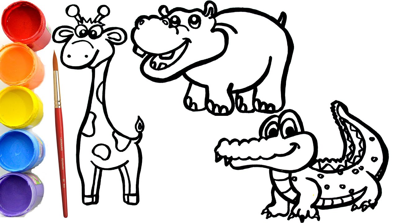 Dibuja y Colorea los Animales 🐊🎨 Aprende los animales para niños pequeños  | Dibujos para niños - thptnganamst.edu.vn
