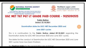 NTA UGC NET EXAM DATE 2021 || आ चुकी है UGC NET Ki New Exam Date