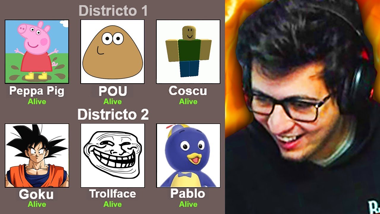 hice unos juegos del hambre entre dibujos animados