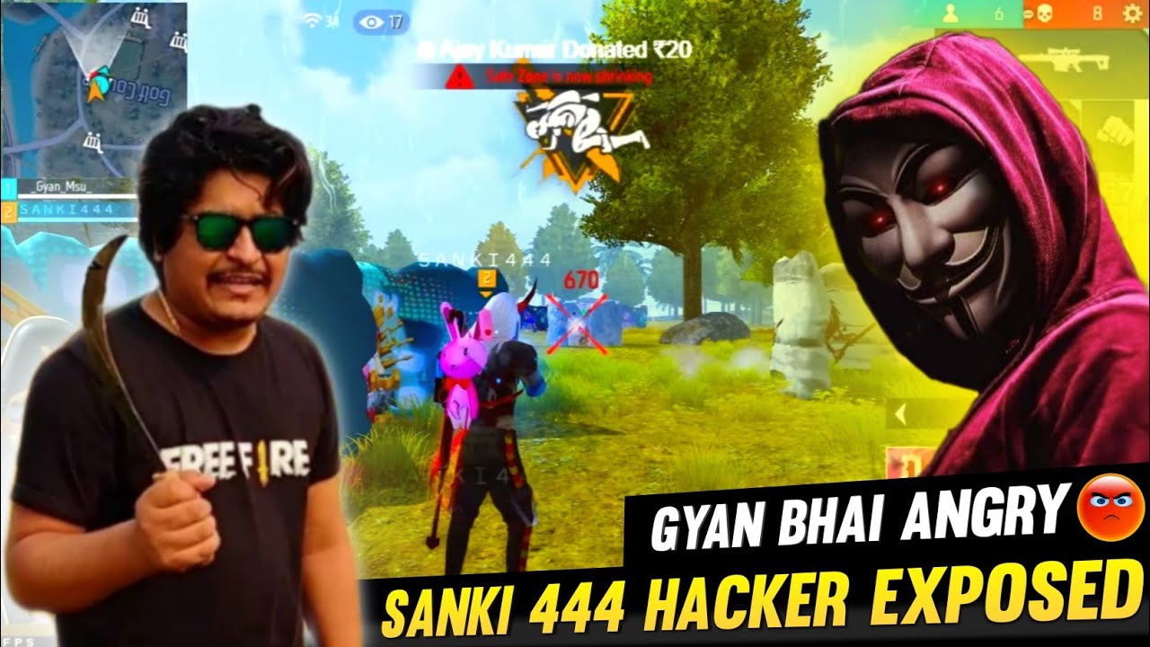 SANKI 444 Exposed 🥹💔 AWM God SANKI444 Using Auto Headshot Hack ...