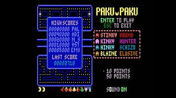 PakuPaku with OPL3LPT on EuroPC - CGA capture, using the CGA2SCART Pro with a VGA 15KHZ mod.
