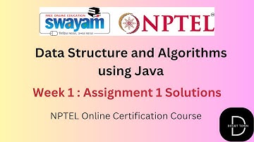 Data Structure and Algorithms using Java Week 1 Assignment Answers || July-2025 || NPTEL