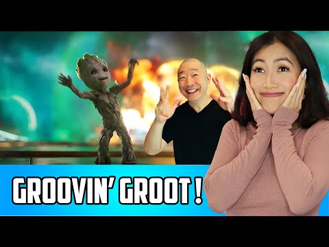 Baby Groot Dancing To Mr. Blue Sky Reaction | ELO and Marvel creating magic!