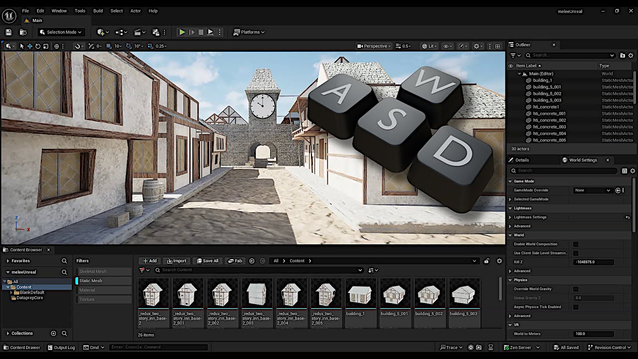 Unreal Engine 5: Fullscreen and Movement with WASD or Arrow Keys in the Editor | Tutorial