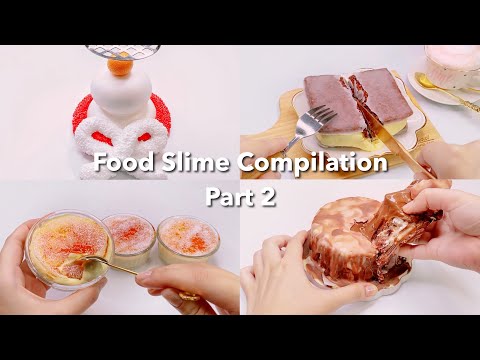 【ASMR】🍙食べ物スライムまとめパート2🎂【音フェチ】Food Slime Compilation Part 2