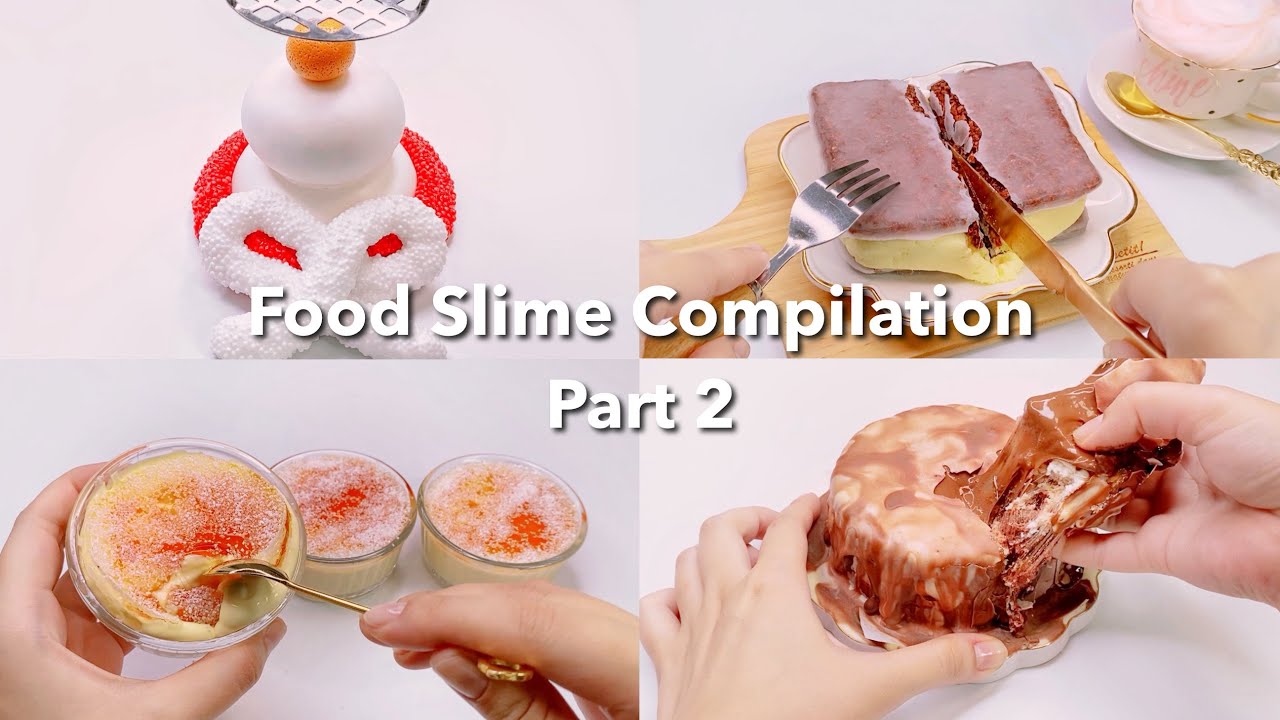 【ASMR】🍙食べ物スライムまとめパート2🎂【音フェチ】Food Slime Compilation Part 2