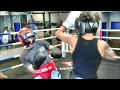 Tik tok star conner mather takes on boxing newcomer in sparring