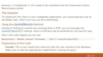 How to Determine if a Name Appears in More Than X Rows in CodeIgniter 4