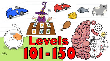 Brain Test: Tricky Puzzles - Levels 101-150 Answers and Solutions Gameplay Walkthrough (Android,iOS)