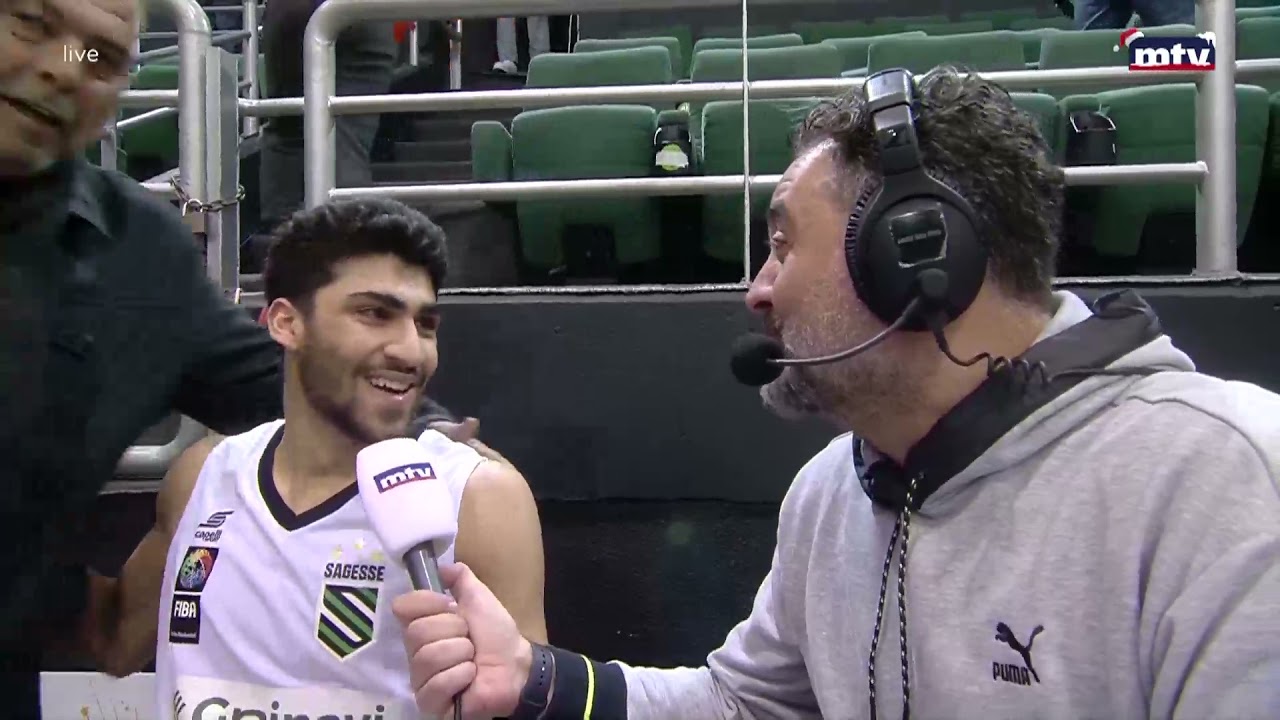 مارك خويري لاعب الحكمة في مقابلة مع أم تي في