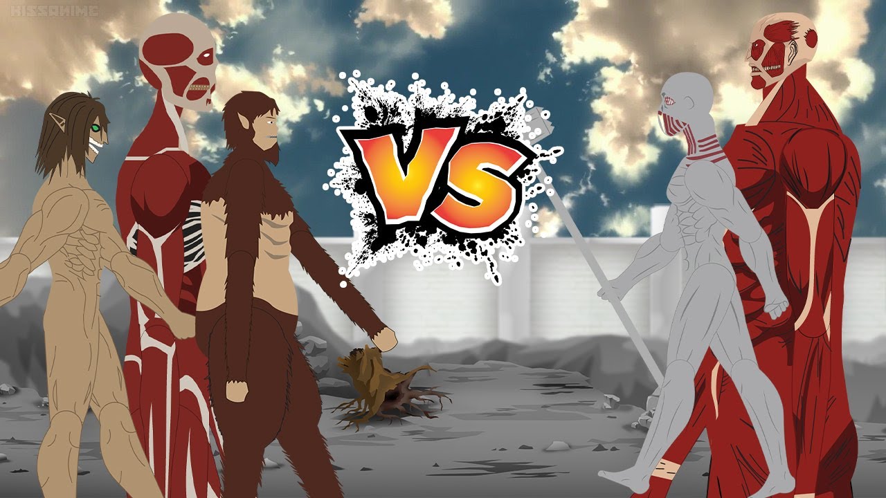 Attack titan Eren , colossal titan , Beast Titan vs War Hammer Titan ...