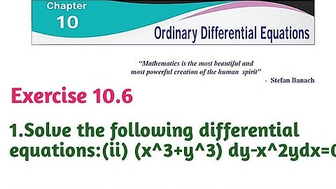 Class 12 Chapter 10 Ordinary Differential Equations Exercise 10.6 2 nd sum
