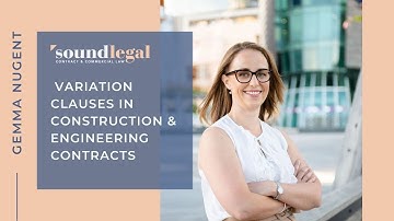 Variation clauses in construction and engineering contracts
