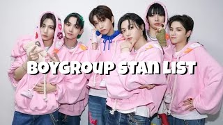 my current kpop boygroup stan list 2024