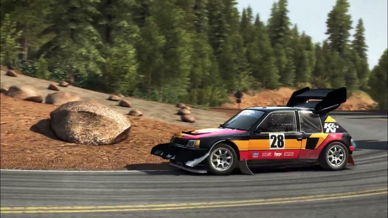 Dirt Rally / Pikes Peak Full Course / Asphalt / Peugeot 205 T16 Pikes Peak + Setup YouTube