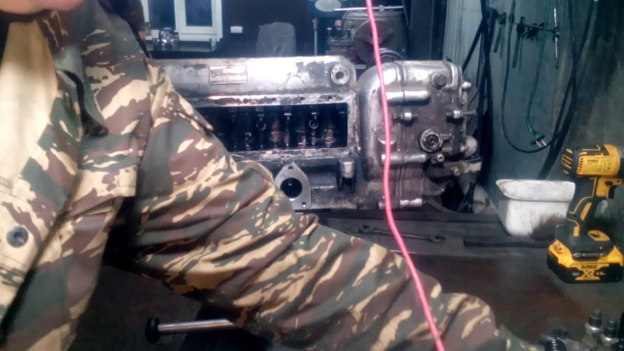 Т Н В Д двигателя Я М З -238 замена плунжерной пары (125) - YouTube