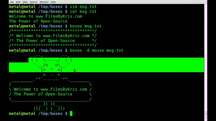 Box your Text with Boxes and ASCII art - BASH - Linux