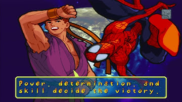 Marvel VS Capcom 1 - Ryu/Spider-Man - Expert Difficulty Playthrough