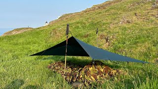 Scottish Tarp and Bivy next to a light house