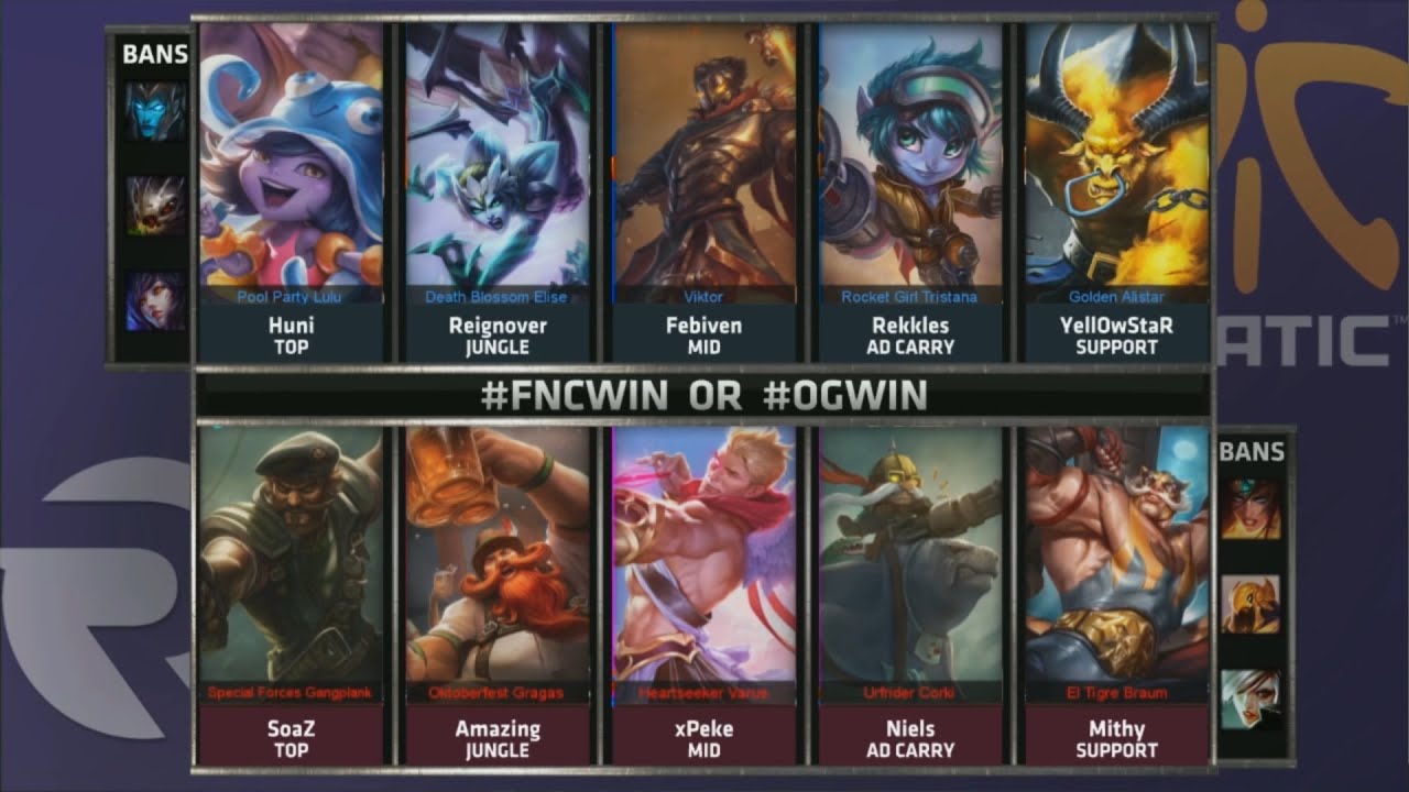 FNC vs OG Game 1 Highlights - FNATIC vs ORIGEN- FINALS EU LCS SUMMER 2015 PLAYOFFS