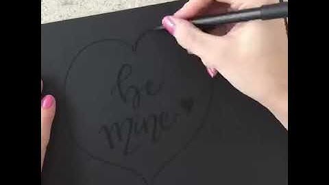 Hand-lettering with embossing pen