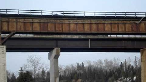 NIPIGON RIVER HYWAY BRIDGE AND C.P.R. TRESTLE