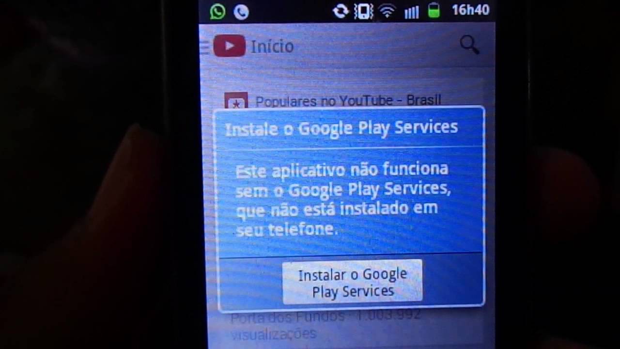 como usar o youtube sem o google play services no celular - YouTube