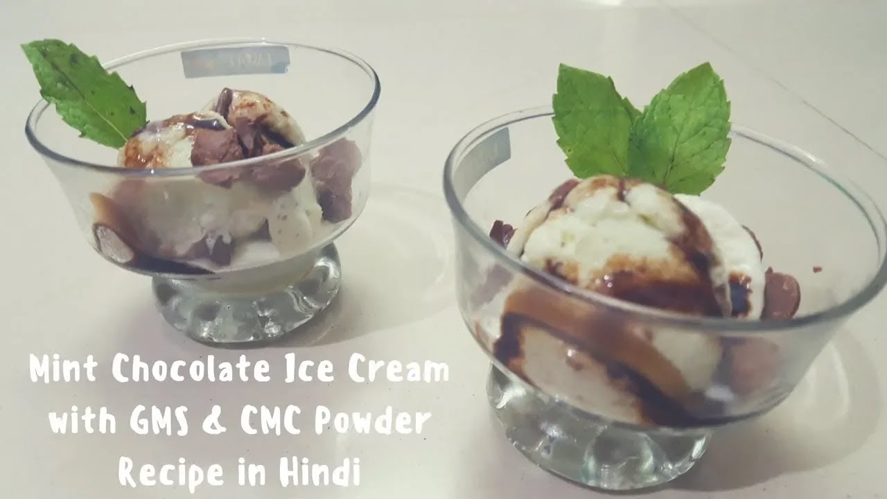 Mint Chocolate Ice Cream with GMS & CMC Powder Recipe in Hindi